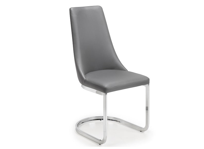 Como Grey Faux Leather Dining Chair