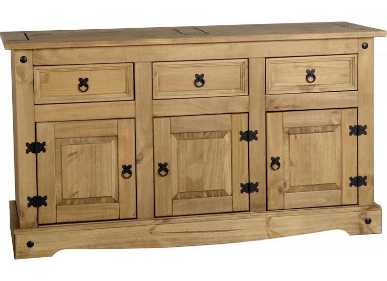 Corona Pine 3 Door 3 Drawer Sideboard