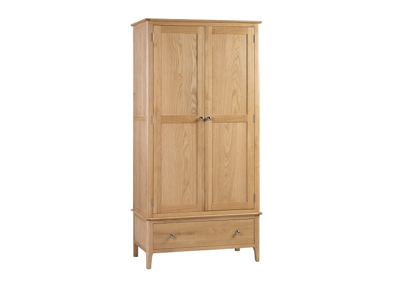 Cotswold Oak 2 Door Wardrobe