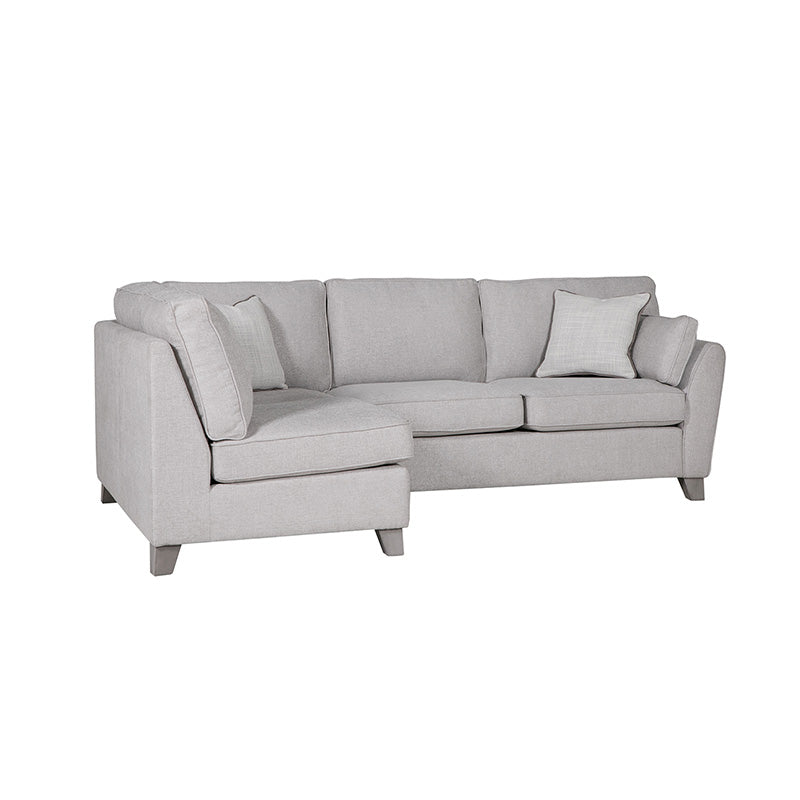 Cantrell Corner Group Sofa - Light Grey, LHF with 2 Scatter Cushions