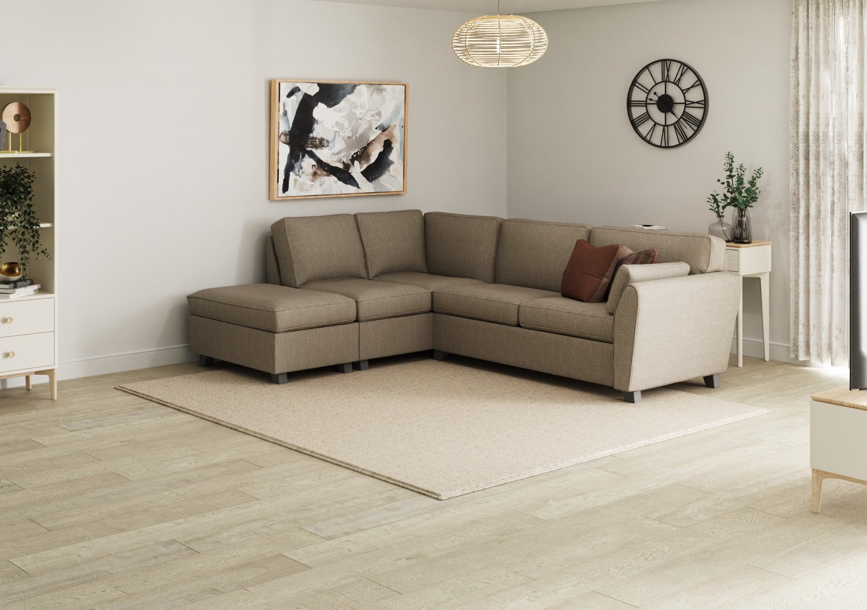 Cantrell Corner Group - Biscuit LHF 2 Scatter Cushions