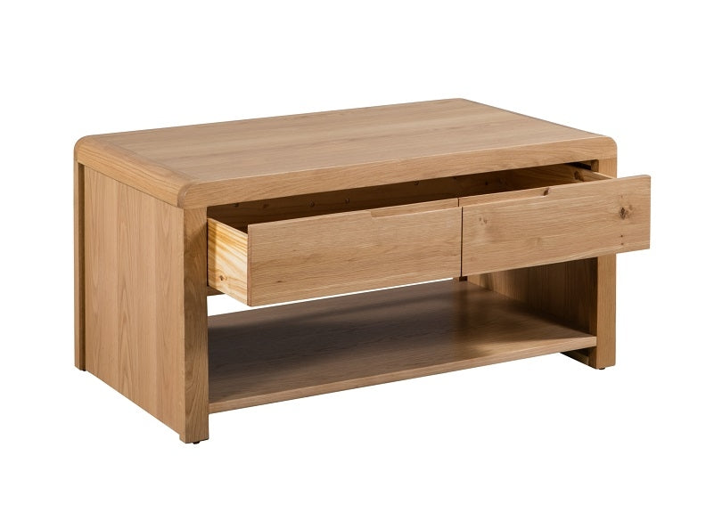 Curve Coffee Table + Drawer - 1