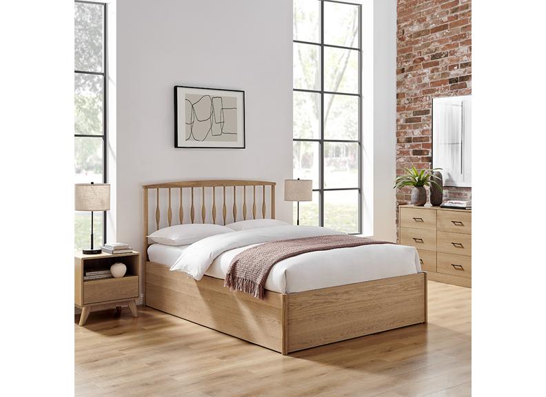 Estrie Oak Storage Bedframe