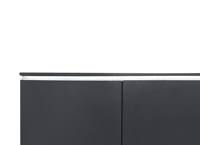 Daiva Sideboard 3 Door - Charcoal Matt with LED