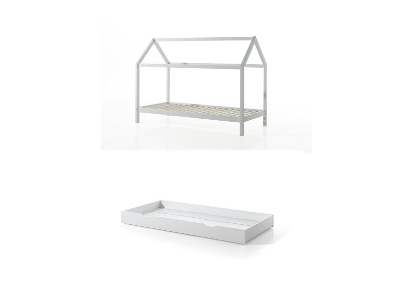 Dallas White Child's 'House' Bed W/Optional Storage Drawer