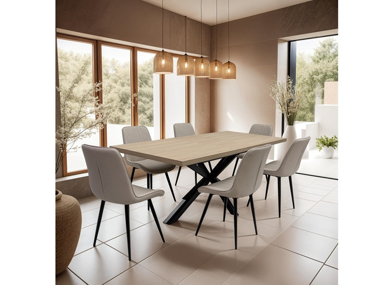 Dalton Extending Table W/Conway Fabric Chairs