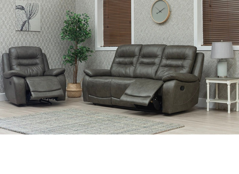 Dane Hunter Green Fabric Manual Recliner Armchair