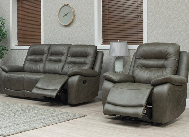 Dane Hunter Green Fabric Manual Recliner Armchair
