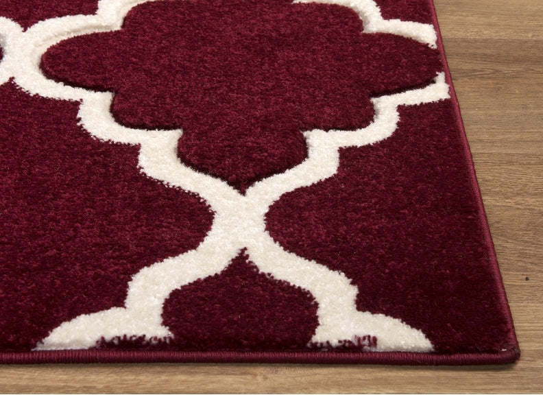 Darcy Red Rug Edge