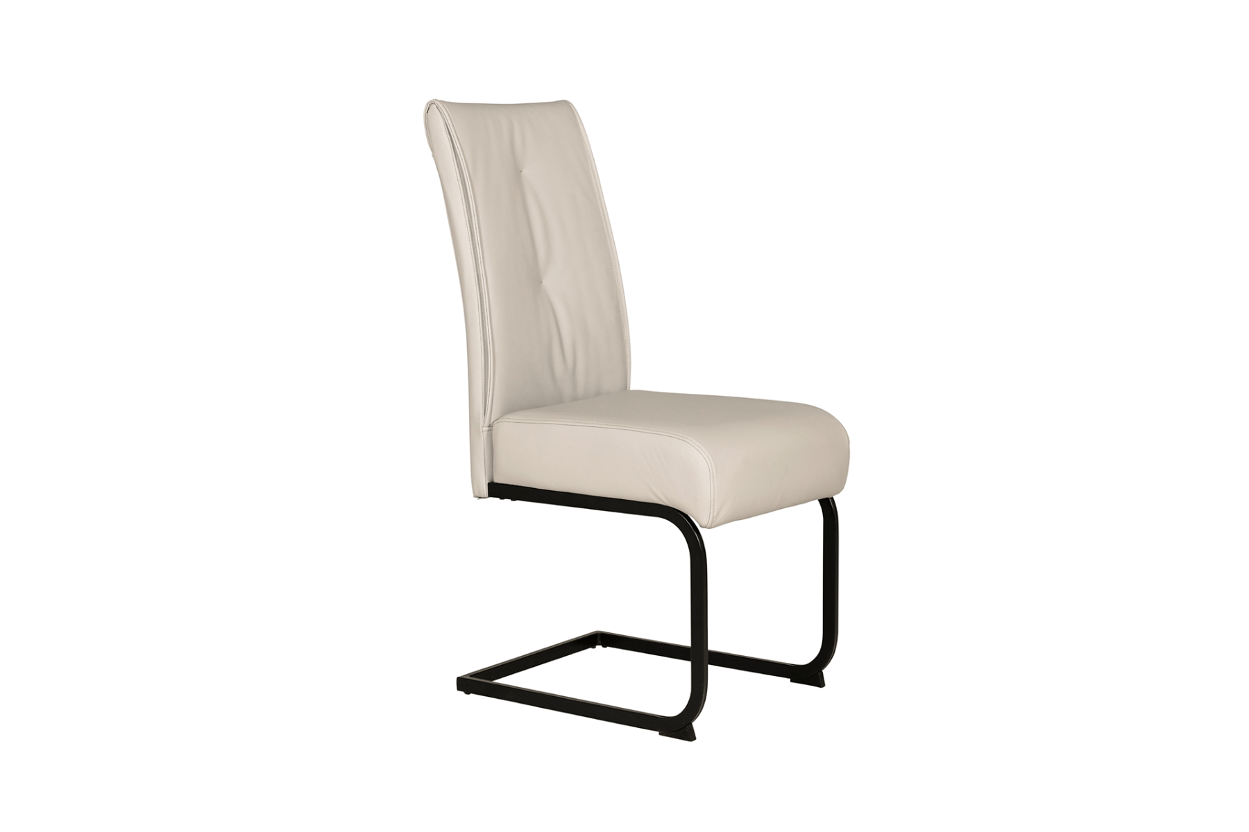 Daiva Dining Chair Natural – Modern Metal Frame with Durable PU Seat
