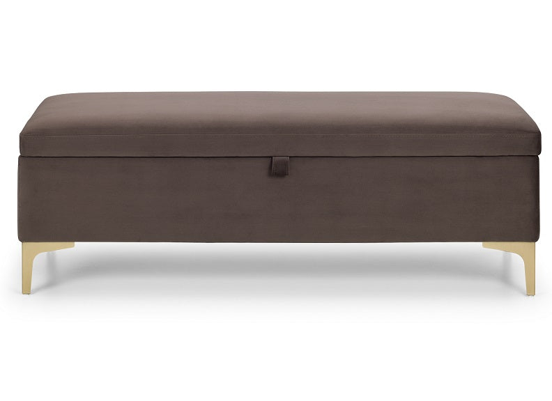 Deco Scalloped Velvet Bed W/optional Blanket Box