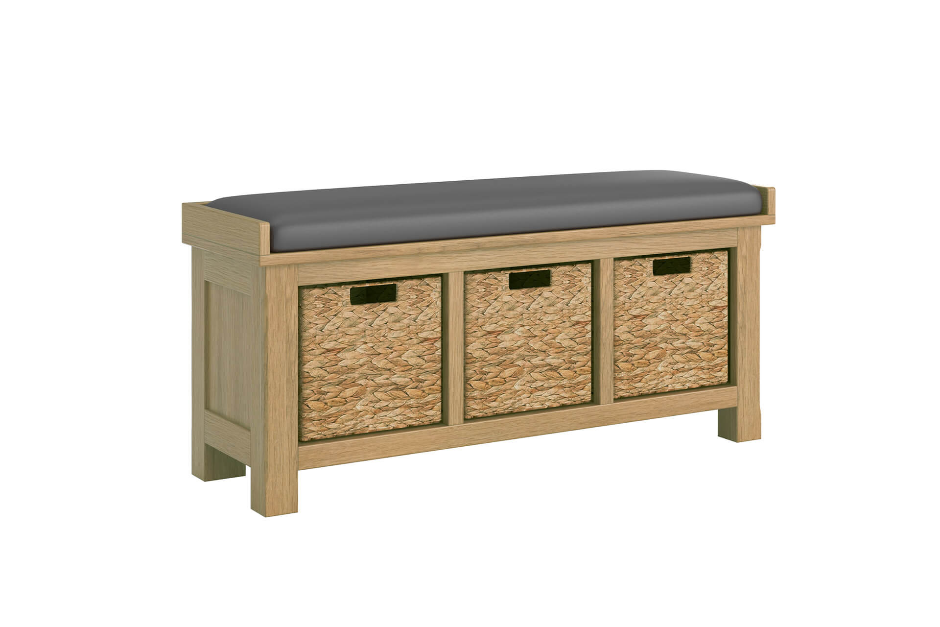 Delaney Bench Seat PU Fabric Cushion with Storage