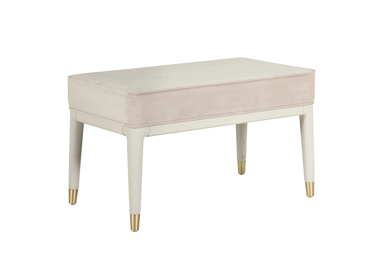 Diletta Dressing Stool - Stone Sand Velvet (Pre-order for September delivery)