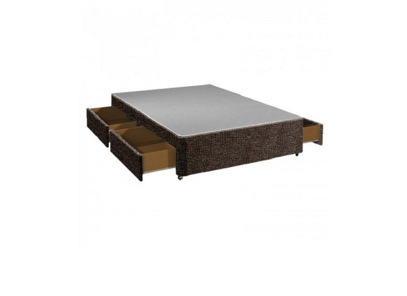 Durabeds 5 ft Standard Divan Base - Fabric Upholstery with Storage Options