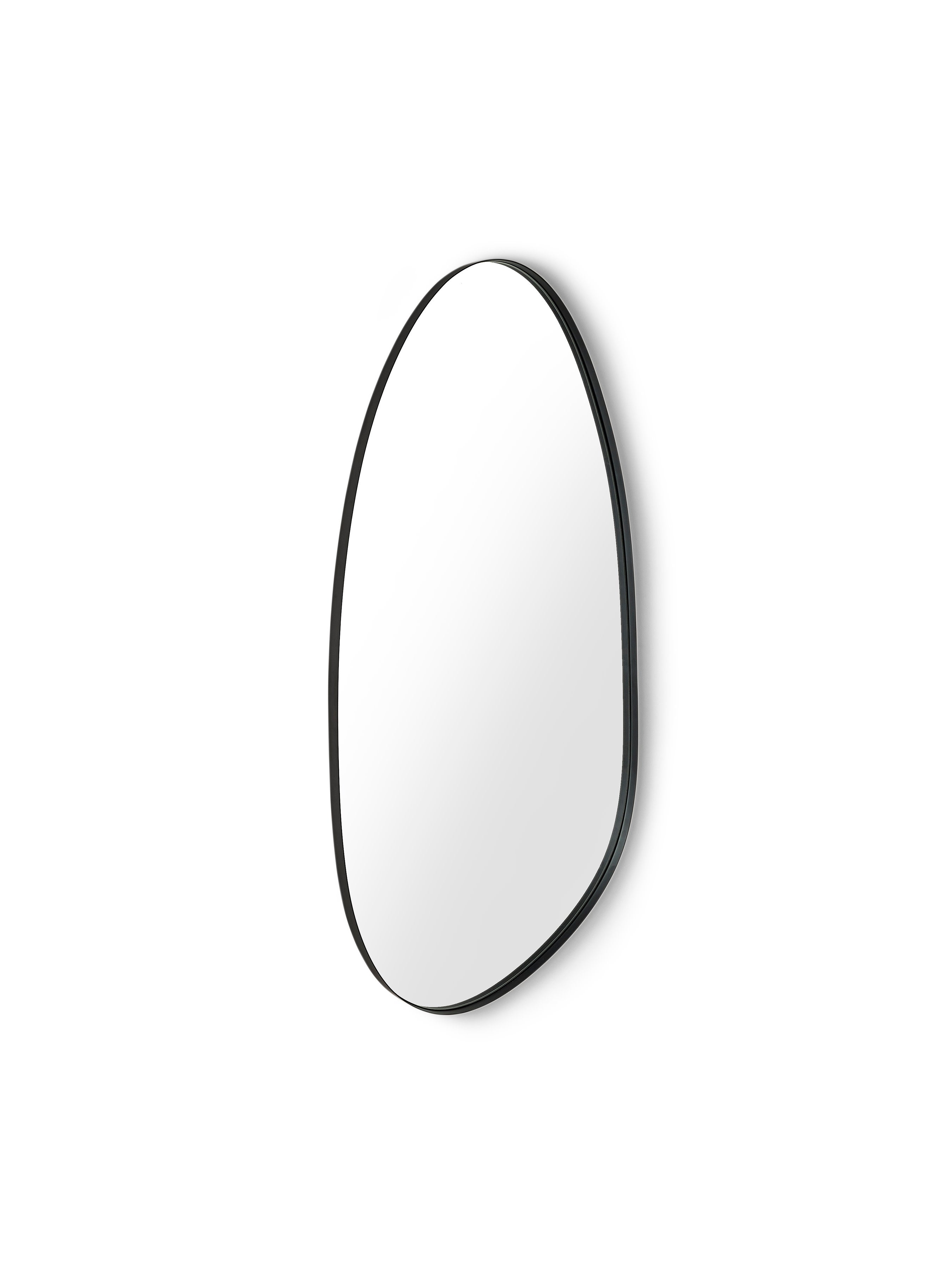 Rushmore Black Metal 95cm Organic Shaped Wall Mirror
