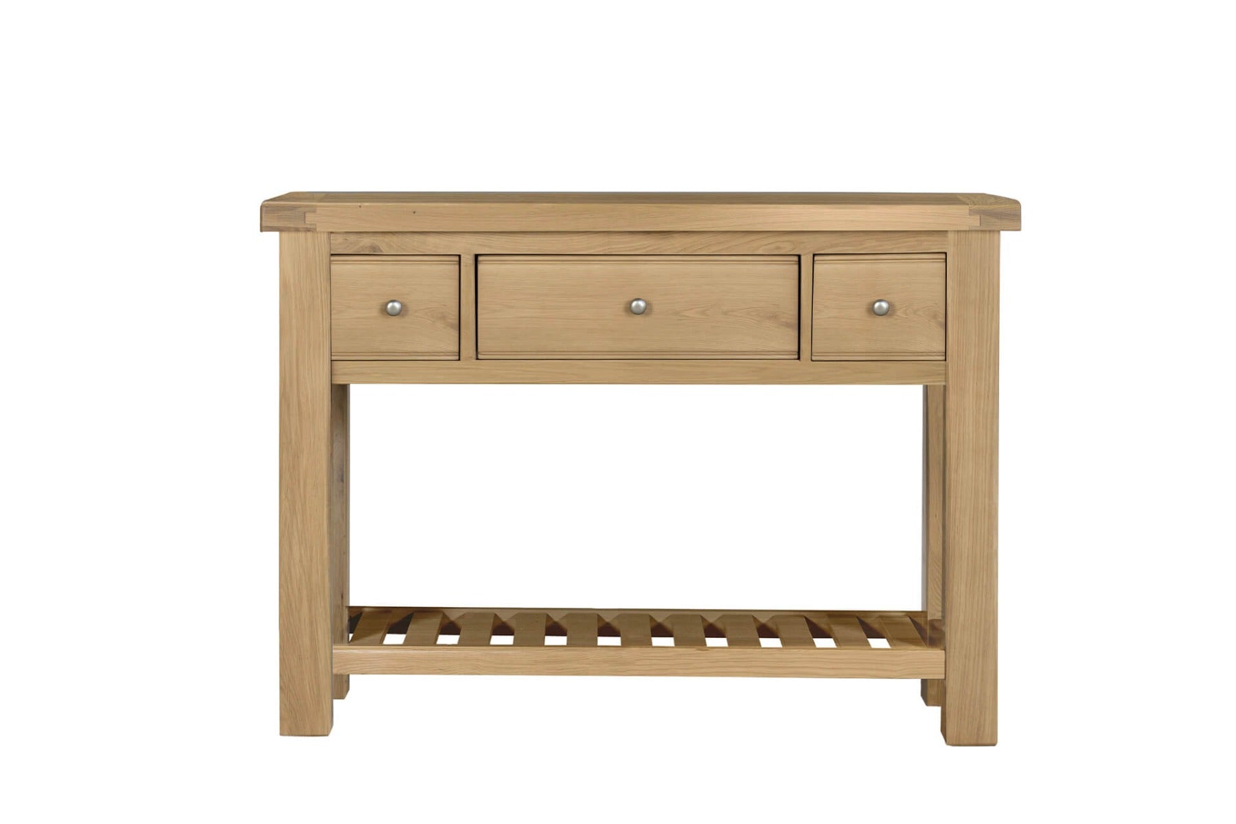 Delaney Console Table in Oak – Classic Hallway Table with Storage | Free Delivery