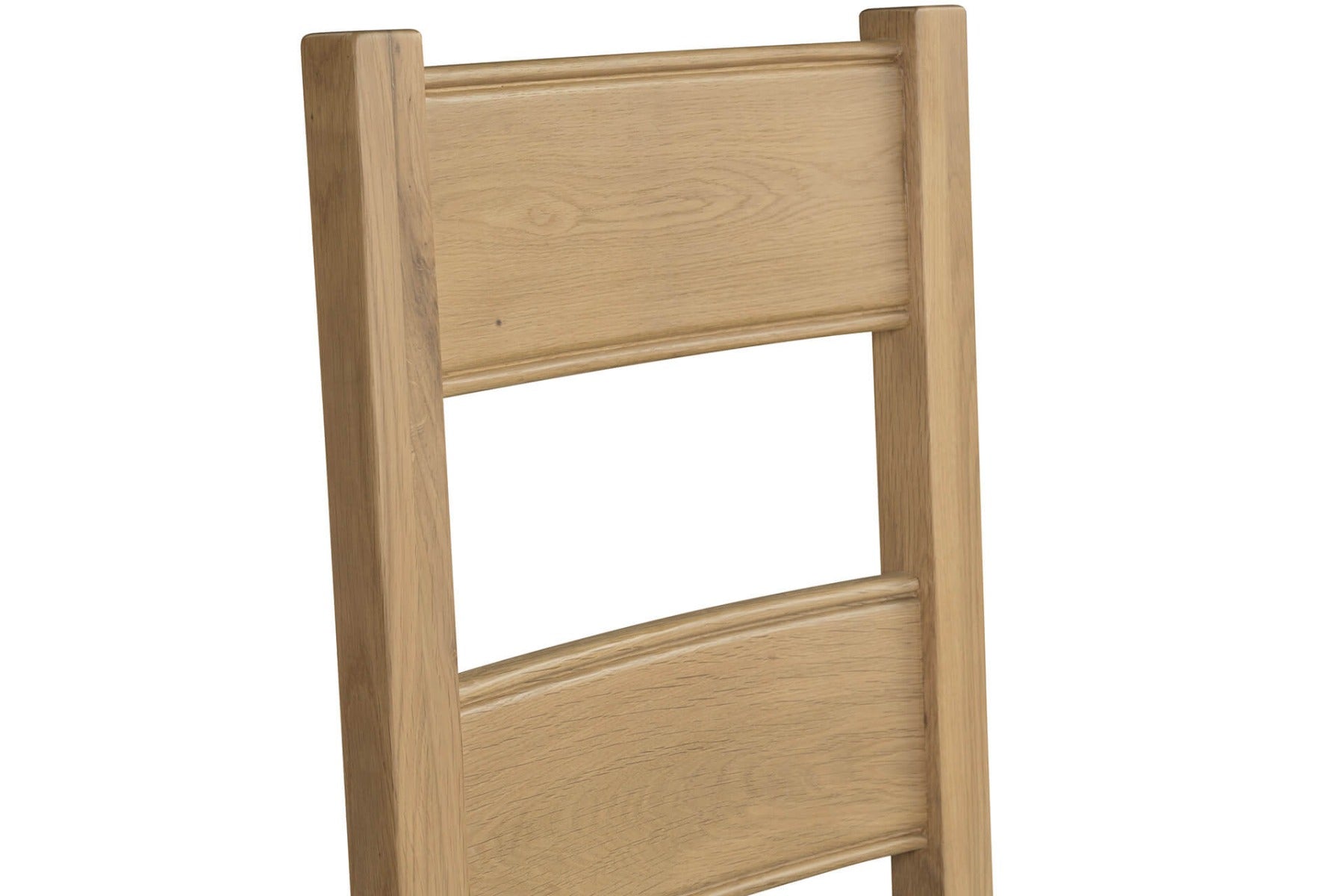 Delaney Dining Chair in Oak with Grey PU Seat – Classic High Back Dining Chair | Free Delivery