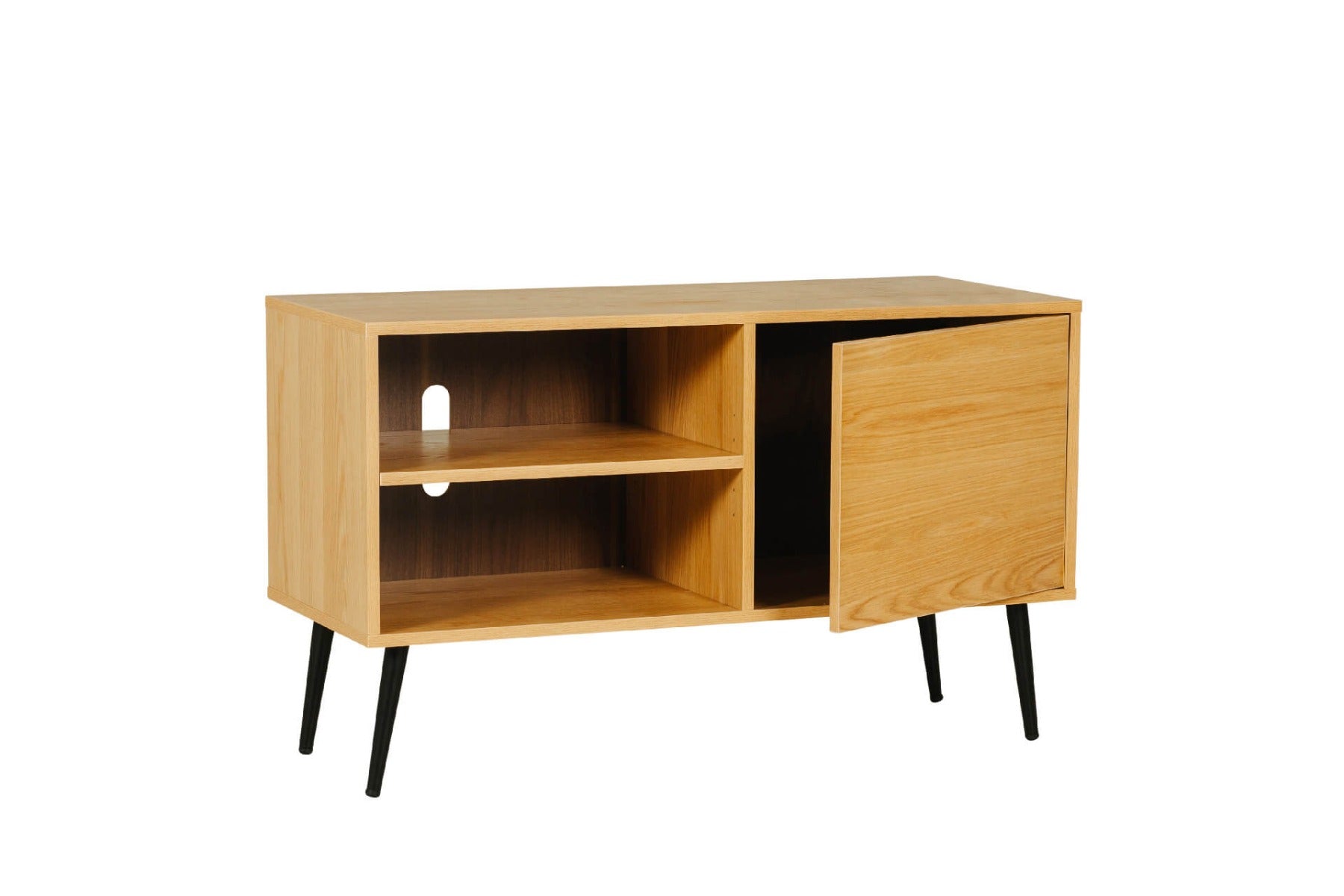 Doolin TV Unit 1000 in Black or Oak - Sleek Minimalist Design with Ample Storage - Free Nationwide Delivery