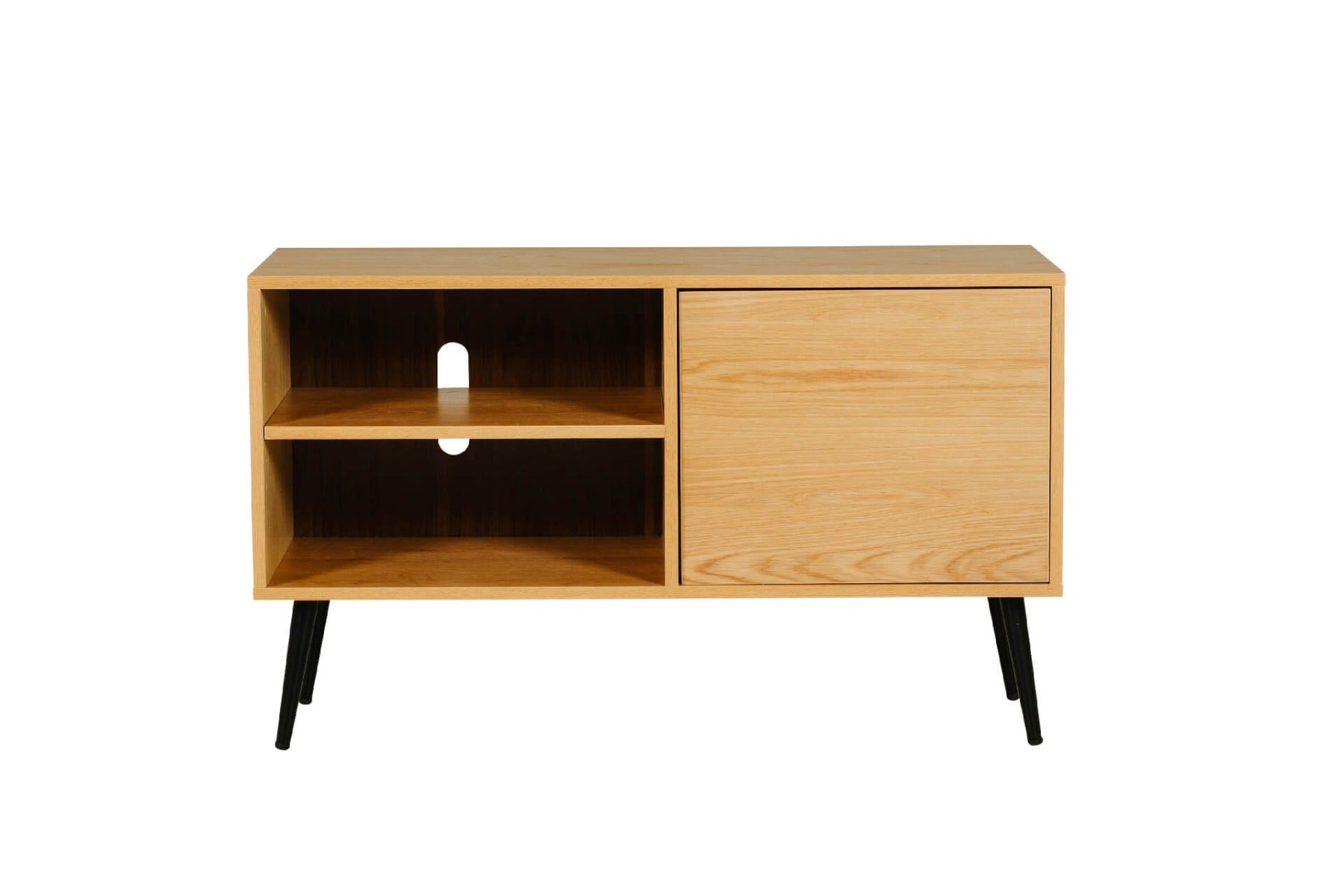 Doolin TV Unit 1000 in Black or Oak - Sleek Minimalist Design with Ample Storage - Free Nationwide Delivery