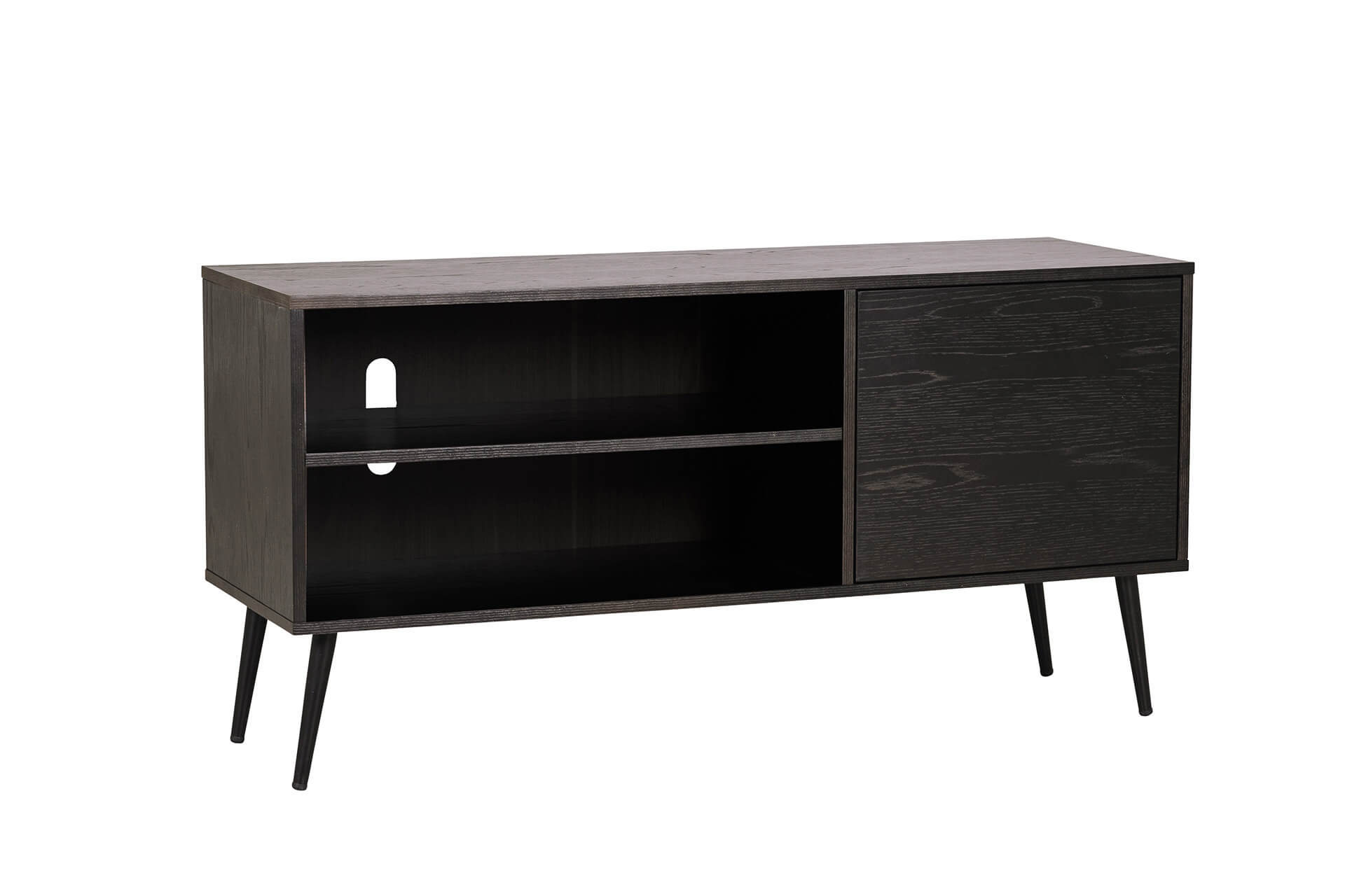 Doolin TV Unit 1200 in Black or Oak - Modern Minimalist Design with Ample Storage - Free Nationwide Delivery