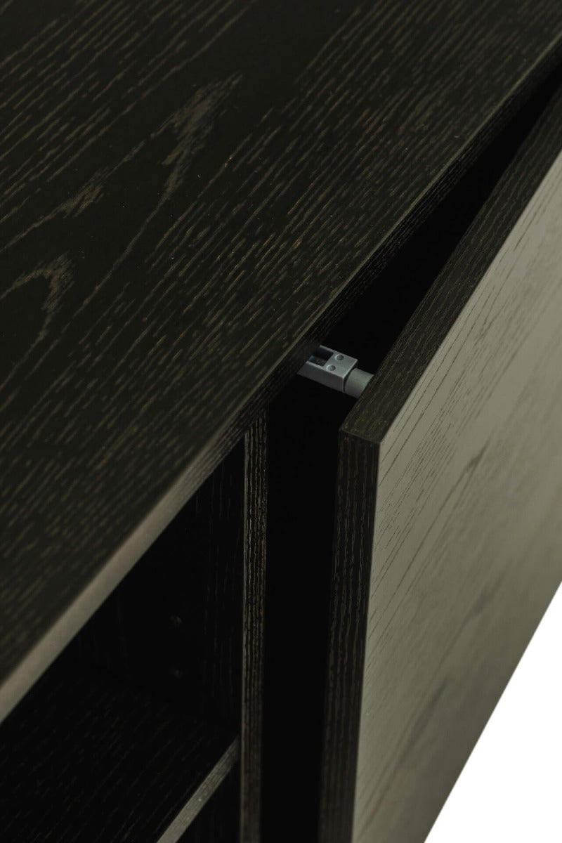 Doolin TV Unit 1200 in Black or Oak - Modern Minimalist Design with Ample Storage - Free Nationwide Delivery