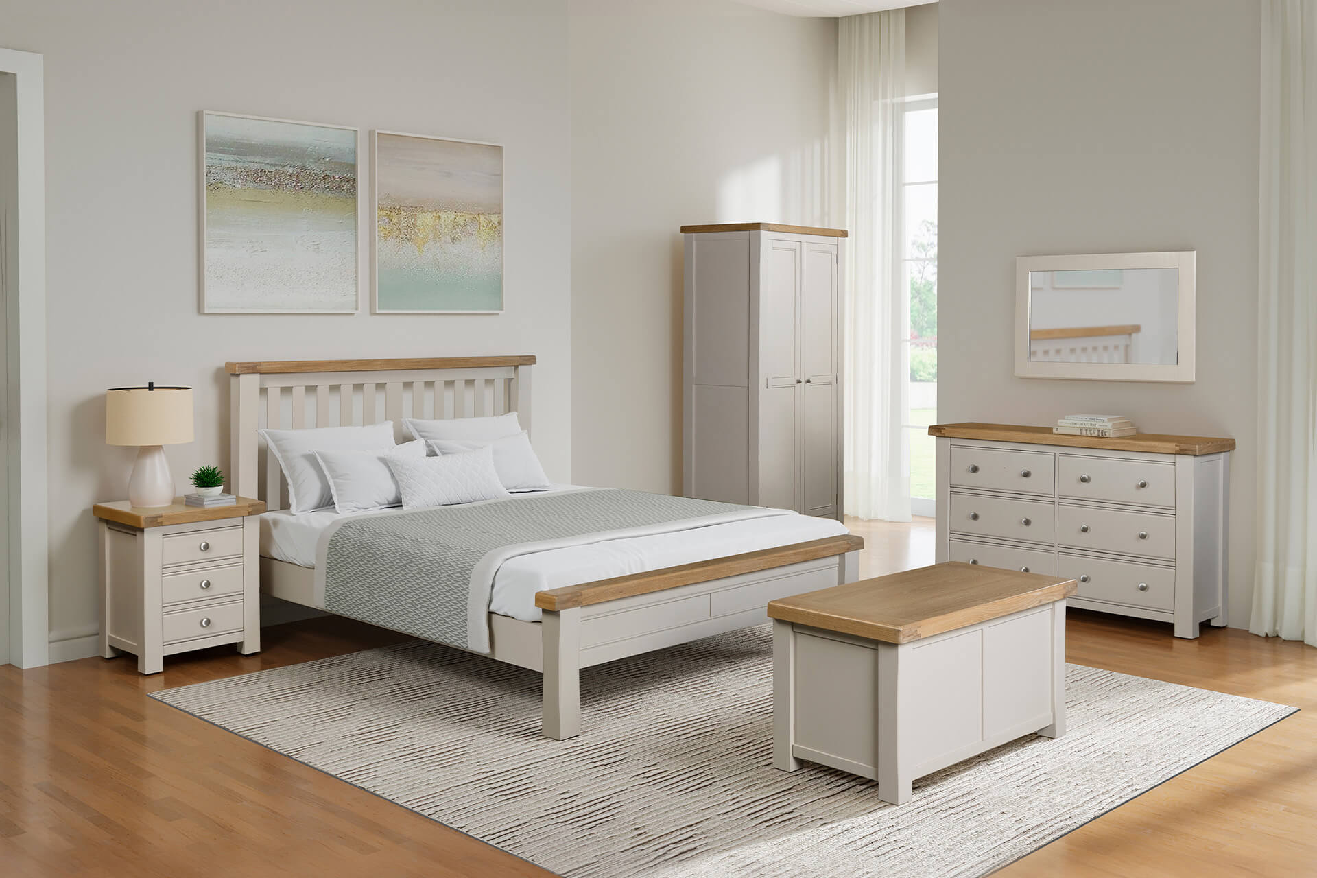 Doune 3 Drawer Bedside Table