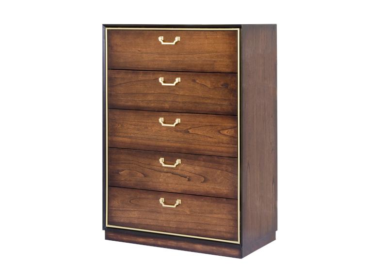 Dubai Tall Chest W/Dark Walnut Finish