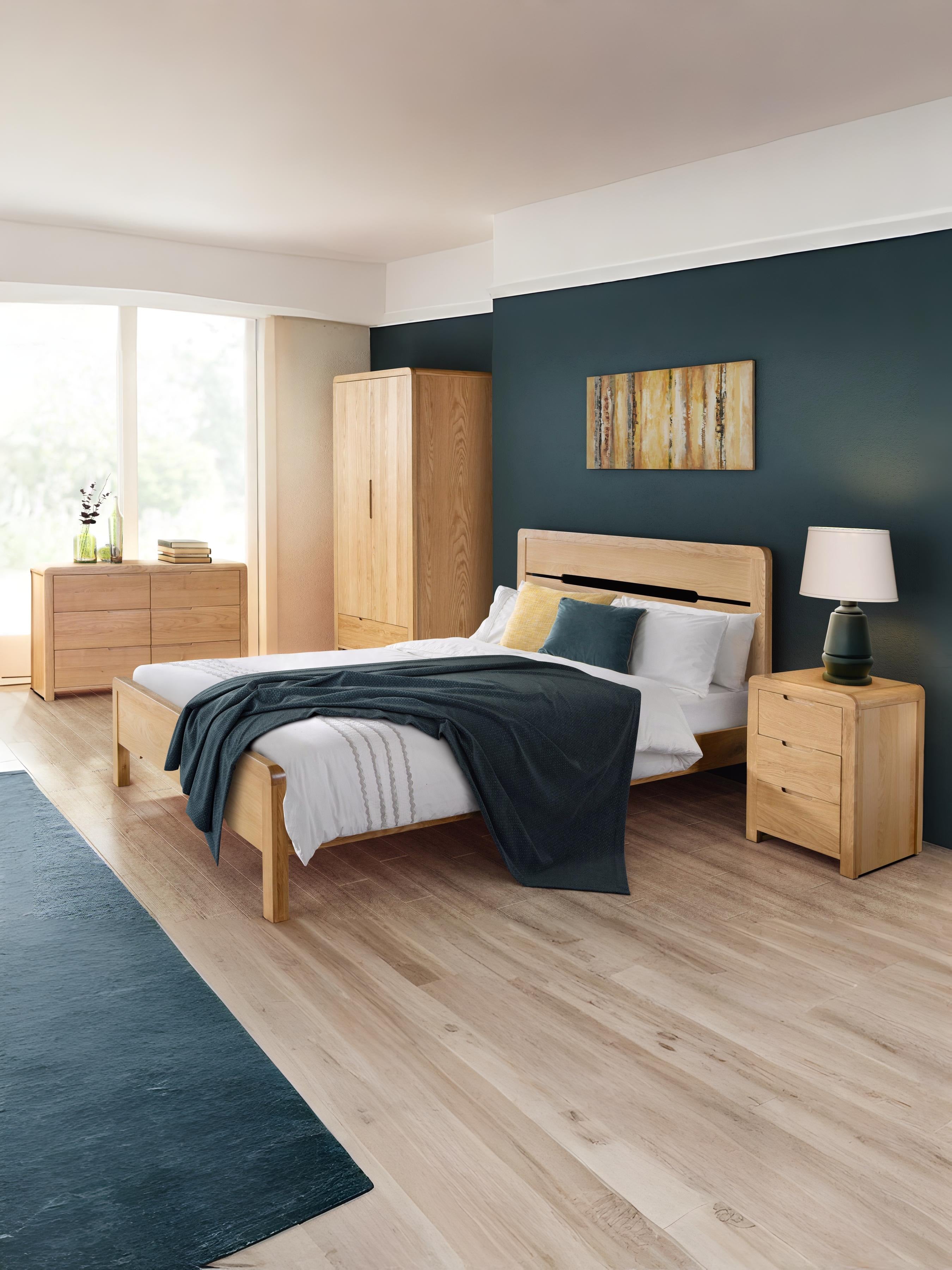 Curve 3 Drawer Bedside