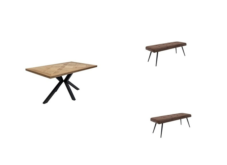 Eden Dining Table W/Sabina Chairs/Bench