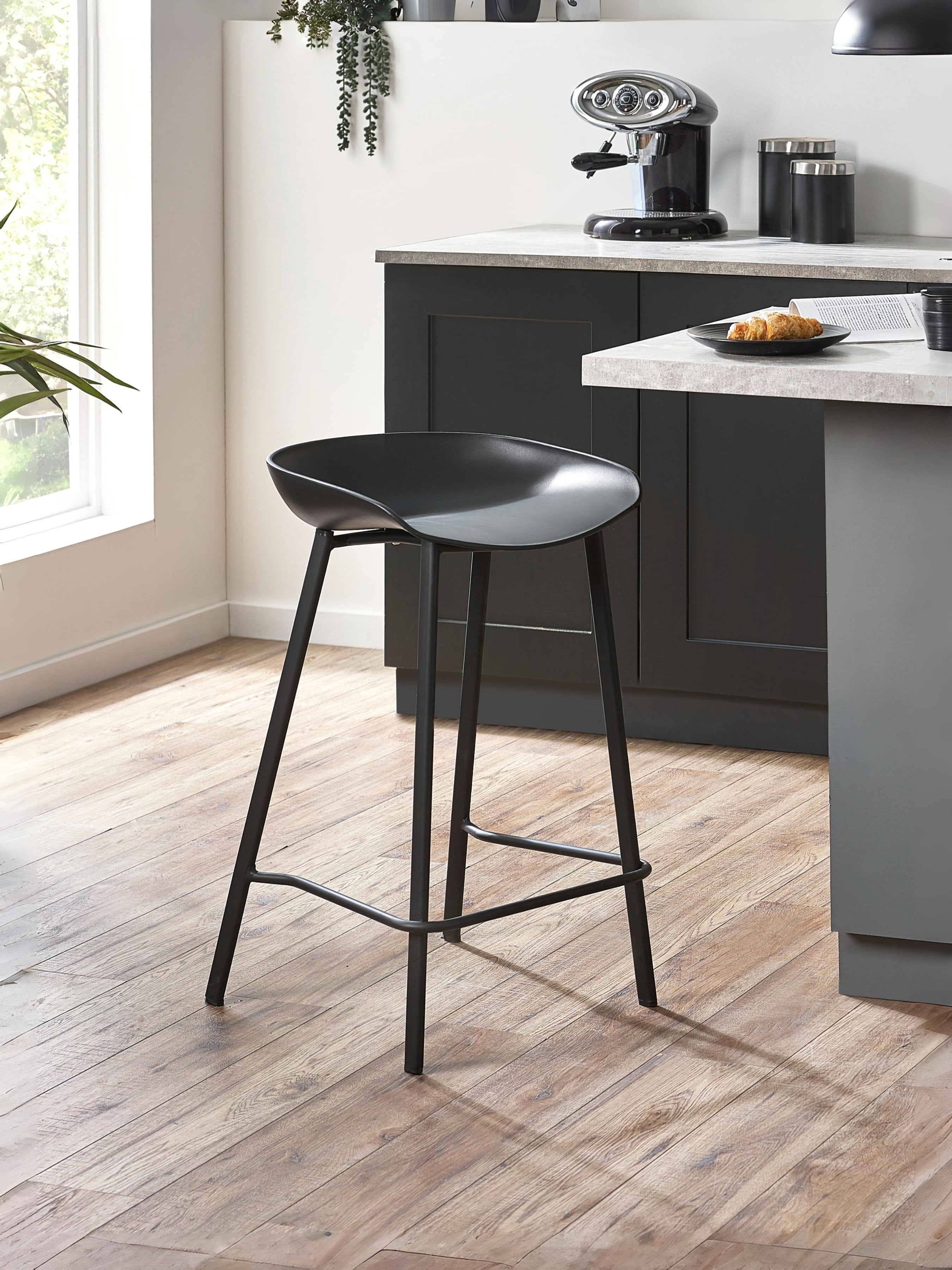 Set Of 2 Renzo Bar Stool Black
