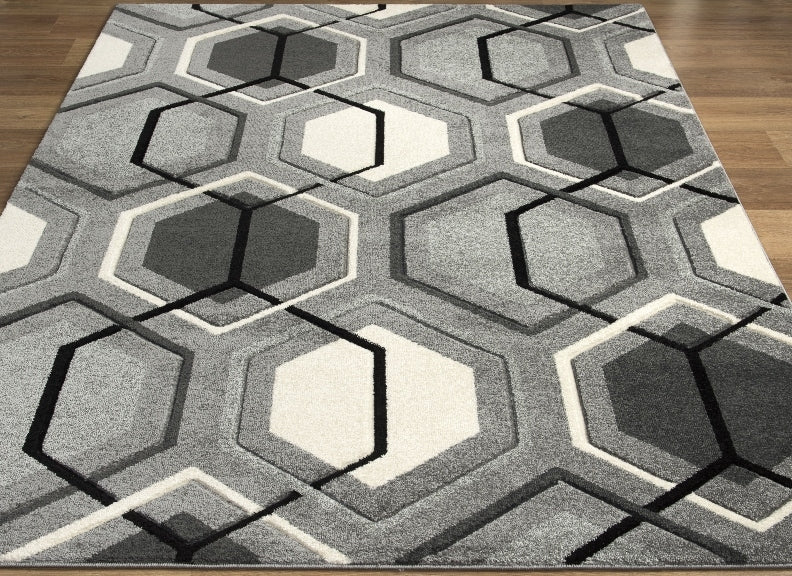 Elsie Grey Rug Floor - 1