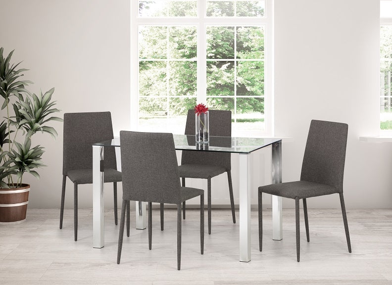 Enzo Table & Jazz Grey Chair Set