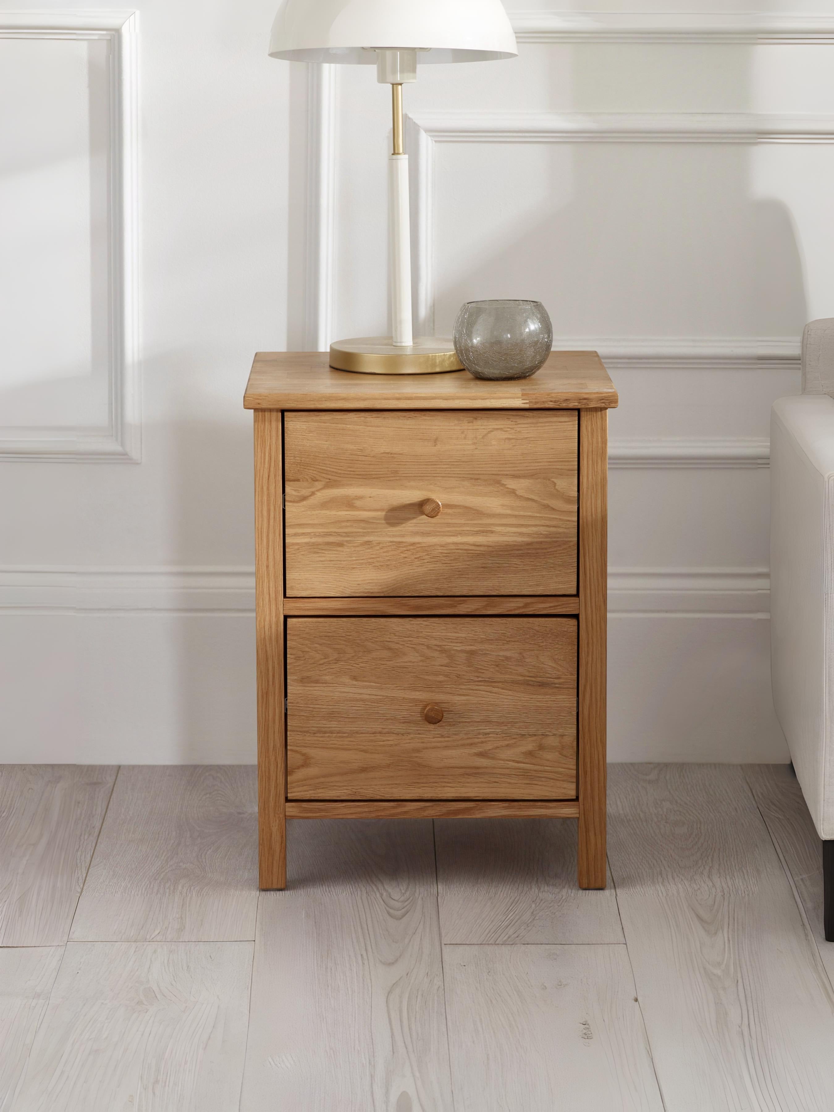 Coxmoor 2 Drawer Bedside - Oak