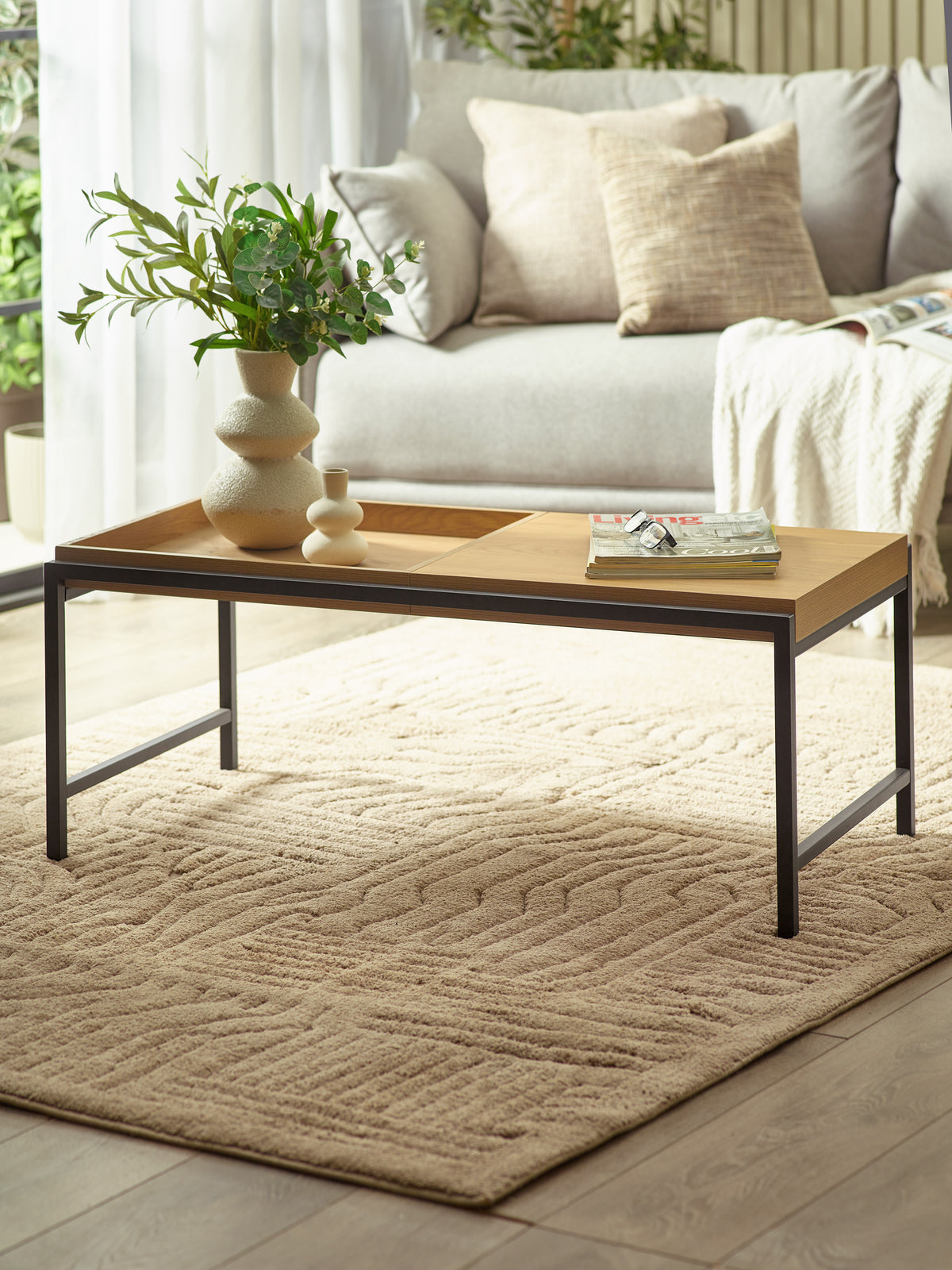 Reuben 110cm Tray Coffee Table
