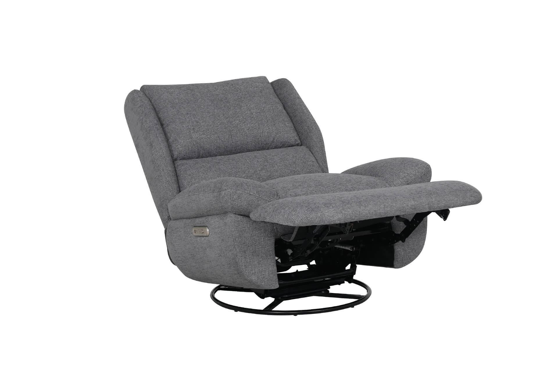 Freddy Electric Reclining Swivel Glider Chair with USB & USB-C Ports – Available in Grey, Marine, Sage | Free Nationwide Delivery by Homeline Furniture
