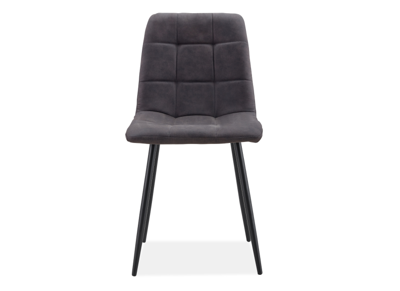 Fredrik Charcoal Suede Chair - front