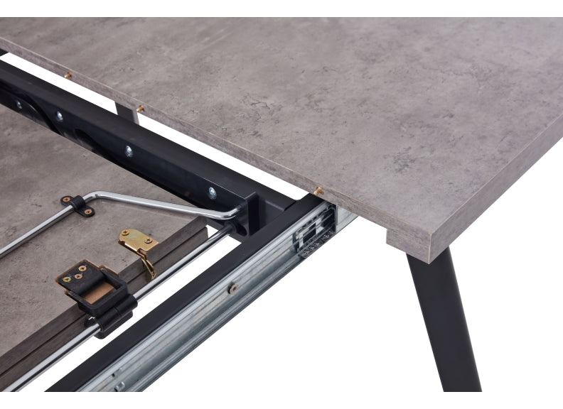 Fredrik Grey Marble Extending Table - detail