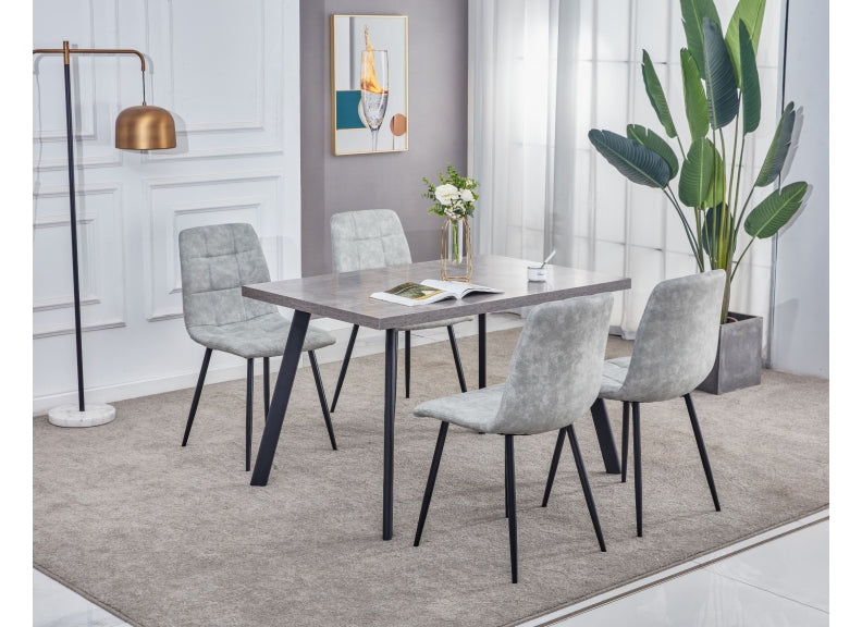 fredrik silver chair set - room