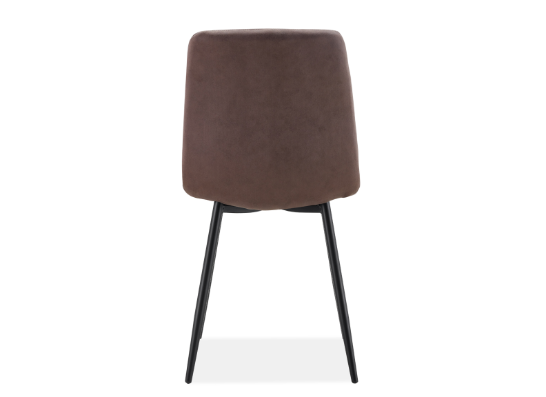 Fredrik Brown Faux Suede Chair - rear