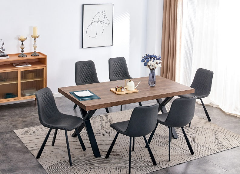 Fredrik Walnut X-Leg Dining Room