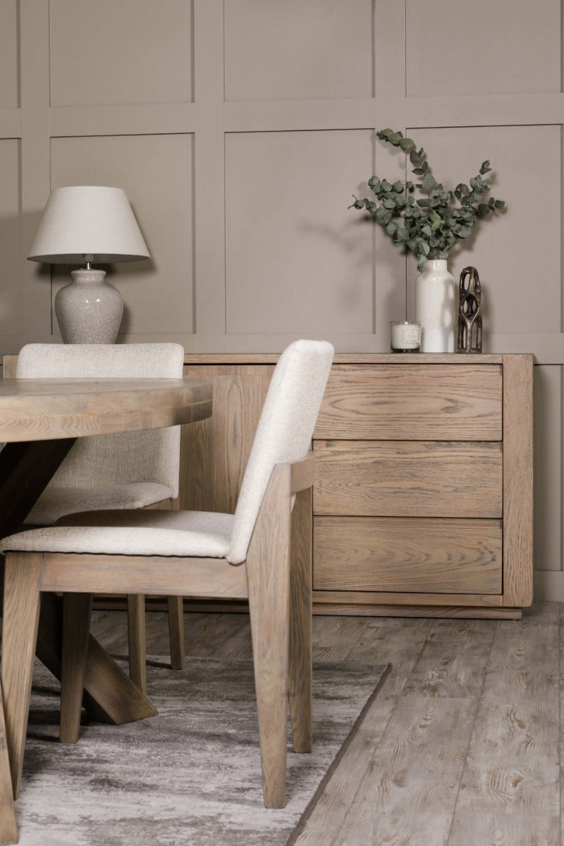 Falun Natural Dining Chair – Set of 2 with Solid Oak Legs