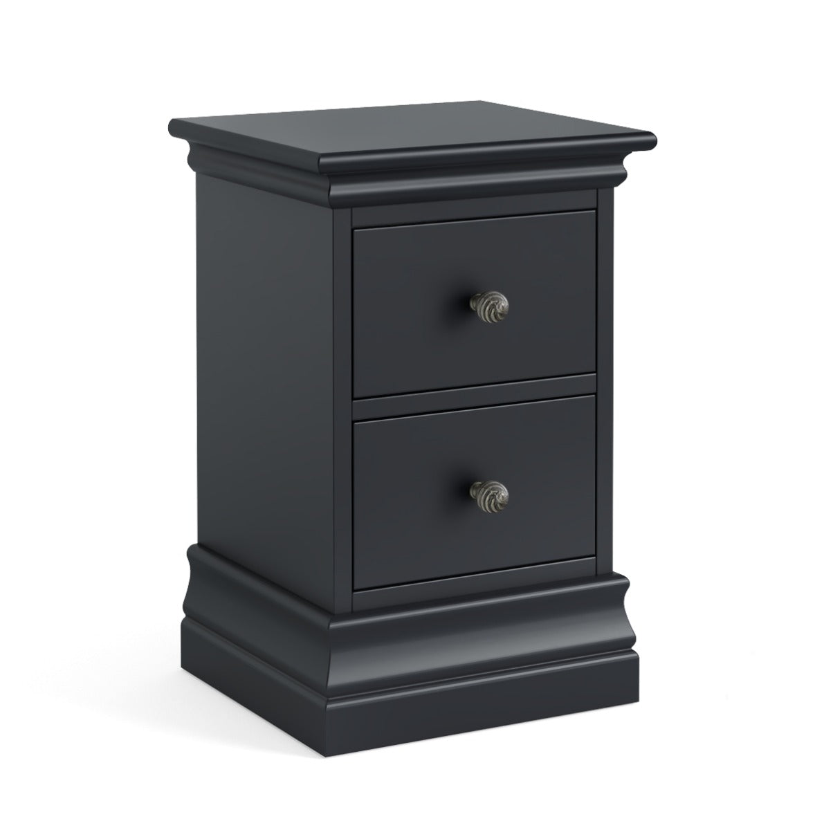 BORDEAUX Charcoal Narrow Bedside Table