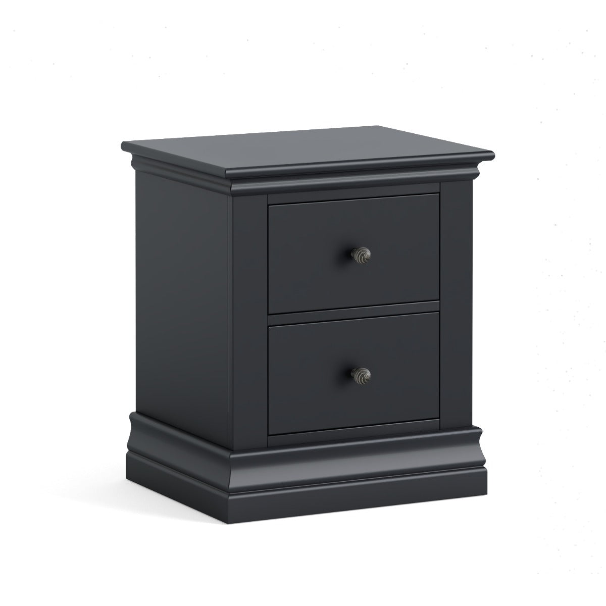 BORDEAUX Charcoal Bedside 2 Drawers