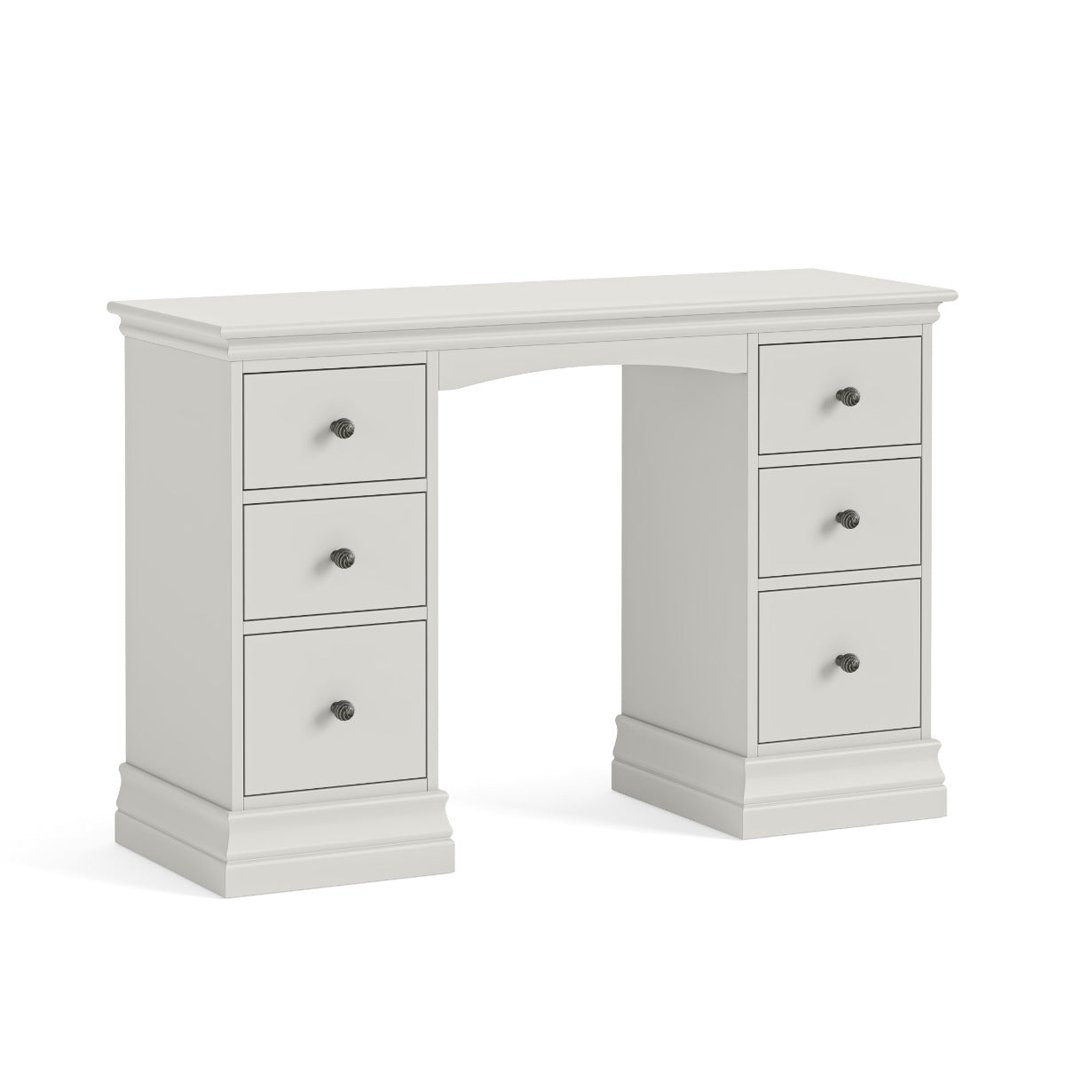 BORDEAUX Cotton Double Pedestal Dressing Table Set