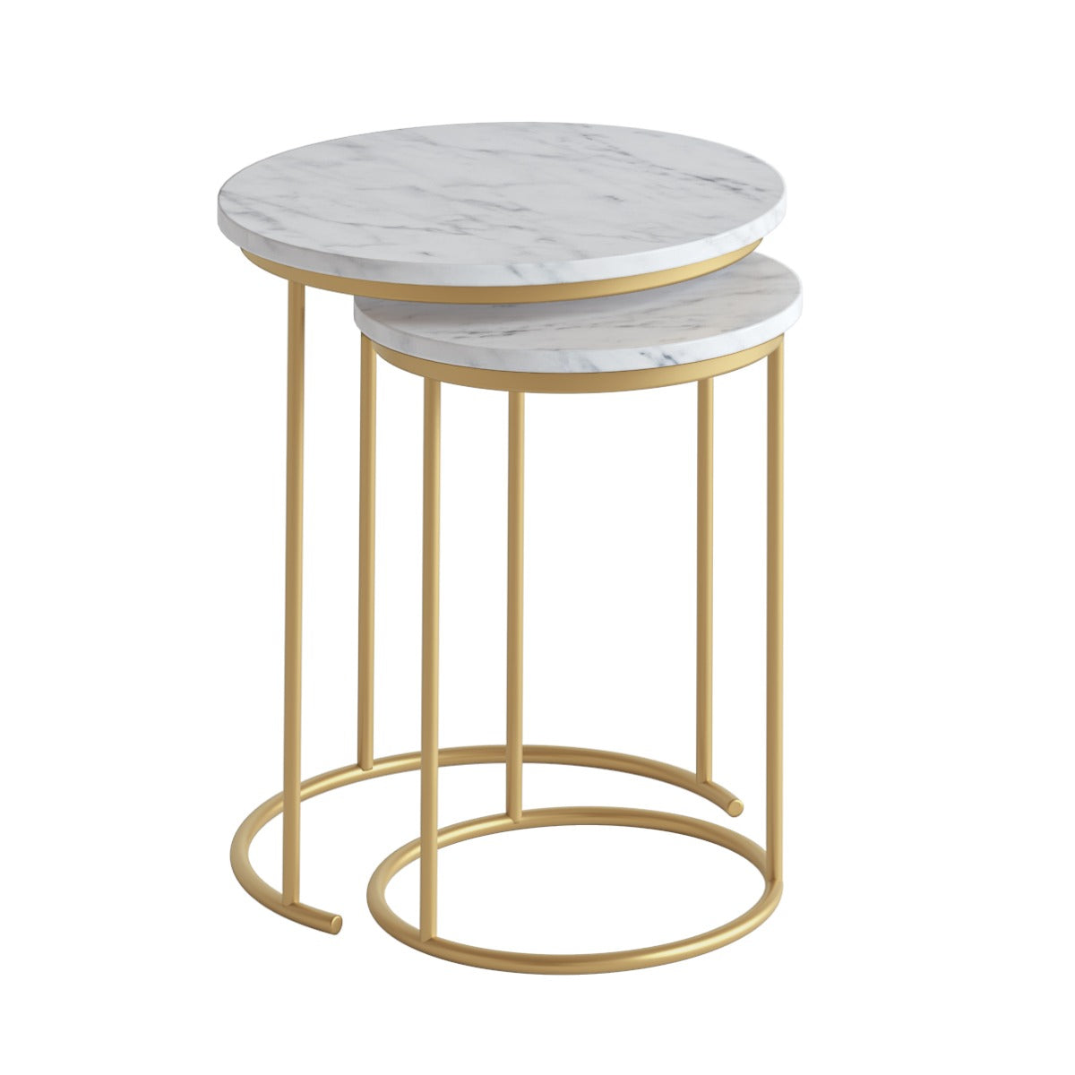 Marmora NEST - GOLD BASE WHITE MARBLE