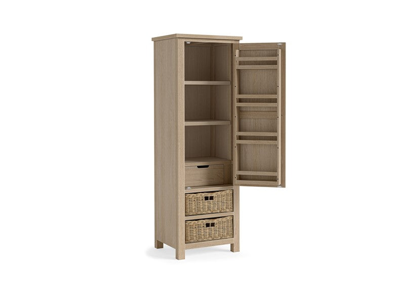 MODERN COUNTRY OAK LARDER UNIT - V2__ FREE NATIONWIDE DELIVERY BY HOMELINE FURNITURE