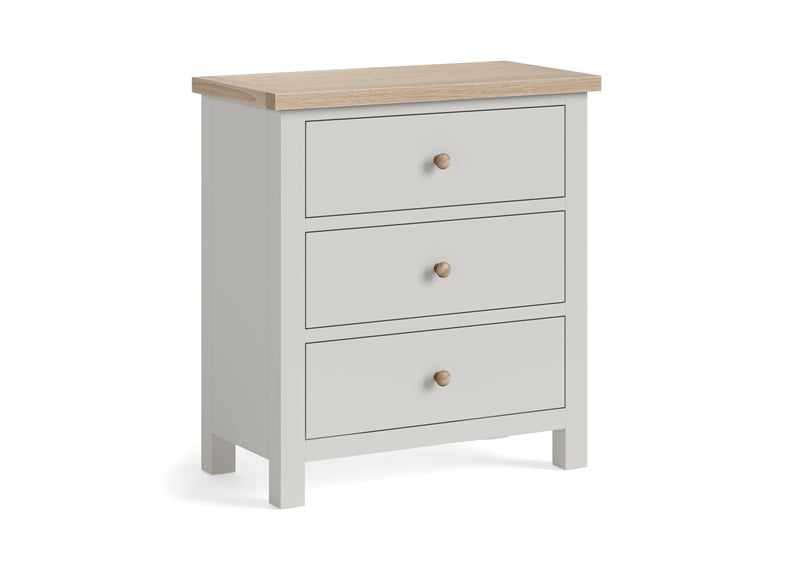 MODERN COUNTRY GREY 3 DRAWER CHEST__ FREE NATIONWIDE DELIVERY BY HOMELINE FURNITURE