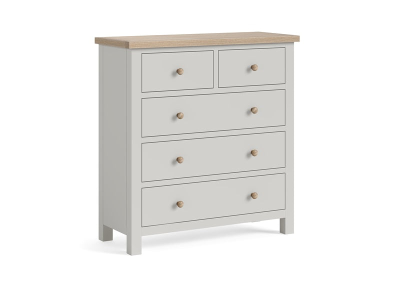 MODERN COUNTRY GREY CHEST 2 OVER 3__ FREE NATIONWIDE DELIVERY BY HOMELINE FURNITURE