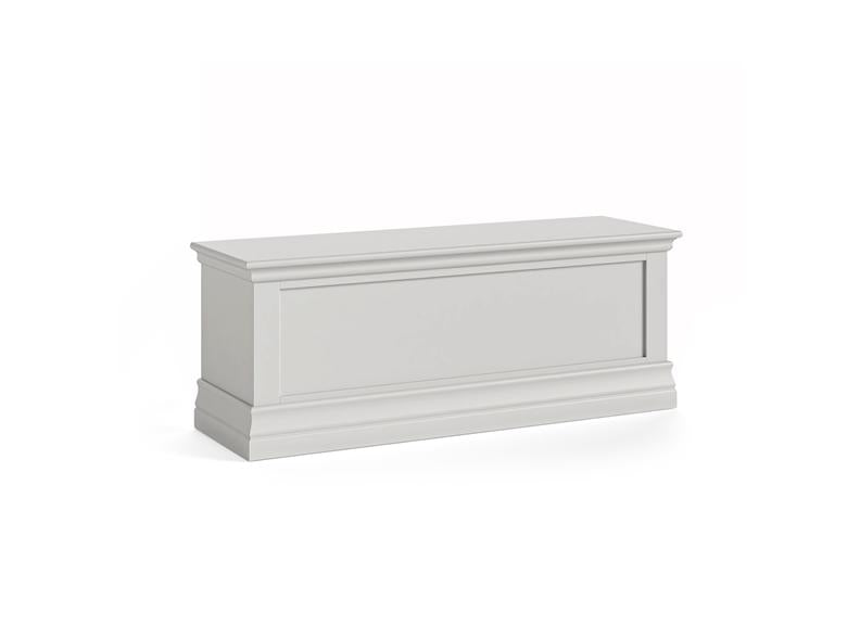 Burgundy Blanket Box – Light Grey Lacquered Bedroom Storage