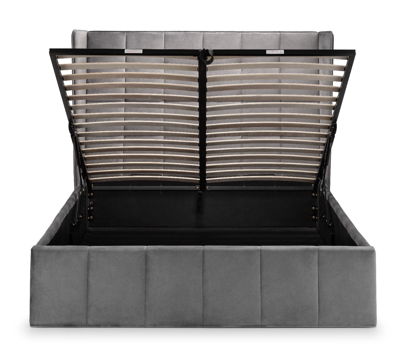 Gatsby Storage Ottoman Bed King Size 150cm - Light Grey
